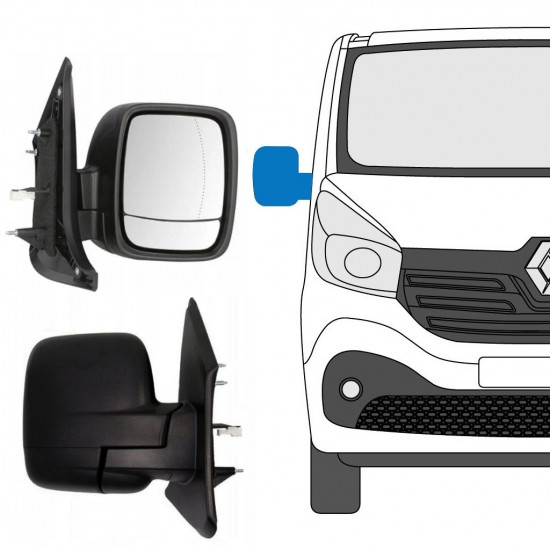 Specchietto laterale elettrico per Renault Trafic 2014- / Destra 8229