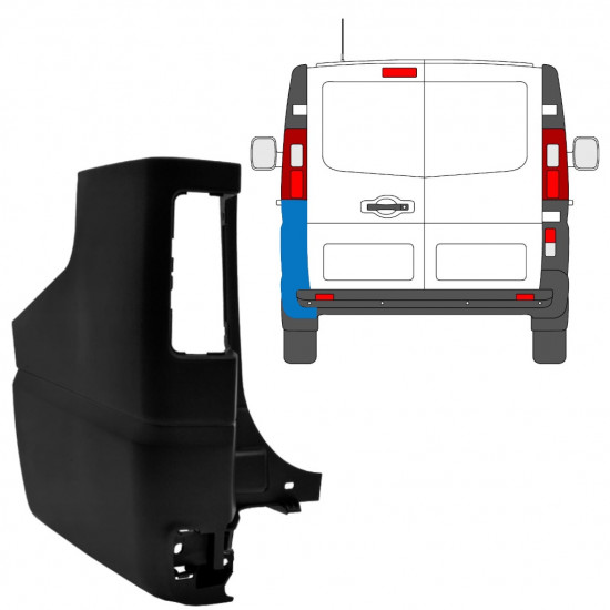 Angolo paraurti posteriore per Renault Trafic 2014- / Sinistra 7726