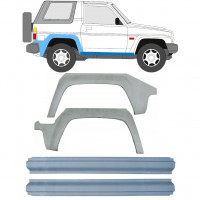 Pannello di riparazione sottoporta e parafango posteriore per Daihatsu Fourtrak Rocky 1985-1993 / Sinistra+Destra / Set 9508