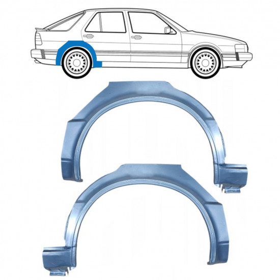 Pannello di riparazione parafango posteriore per Saab 9000 1985-1998 / Sinistra+Destra / Set 10594