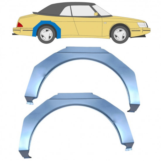 Pannello di riparazione parafango posteriore per Saab 900 1978-1995 / Sinistra+Destra / Set 10651