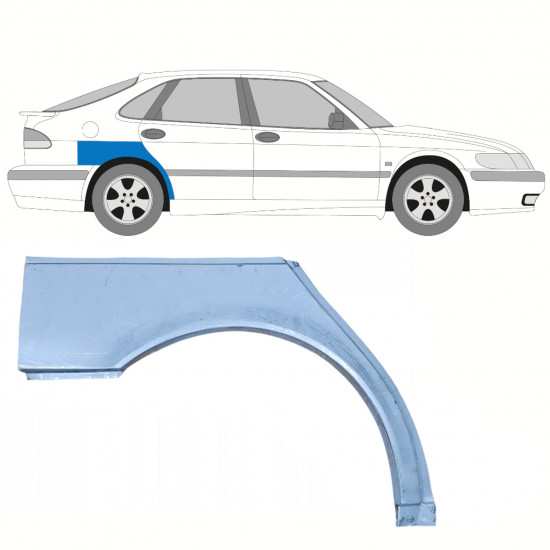 SAAB 9-3 1998-2003 PASSARUOTA POSTERIORE / DESTRA