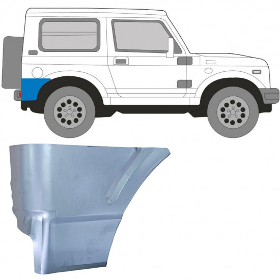 Lamiera di riparazione dell'angolo posteriore per Suzuki Samurai 1981-2004 / Destra 7023