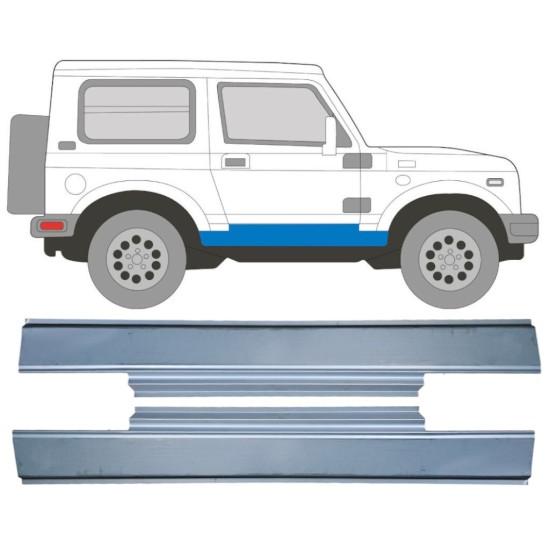Pannello di riparazione sottoporta lamiera per Suzuki Samurai 1981- / Sinistra+Destra / Set 16143