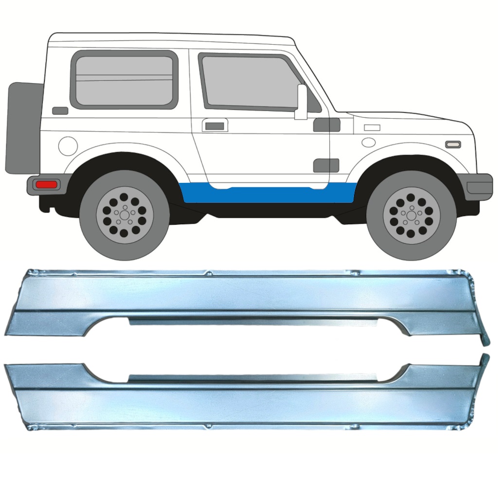 Pannello Di Riparazione Sottoporta Lamiera Per Suzuki Samurai 1981-1998 / Sinistra+Destra / Set 10030