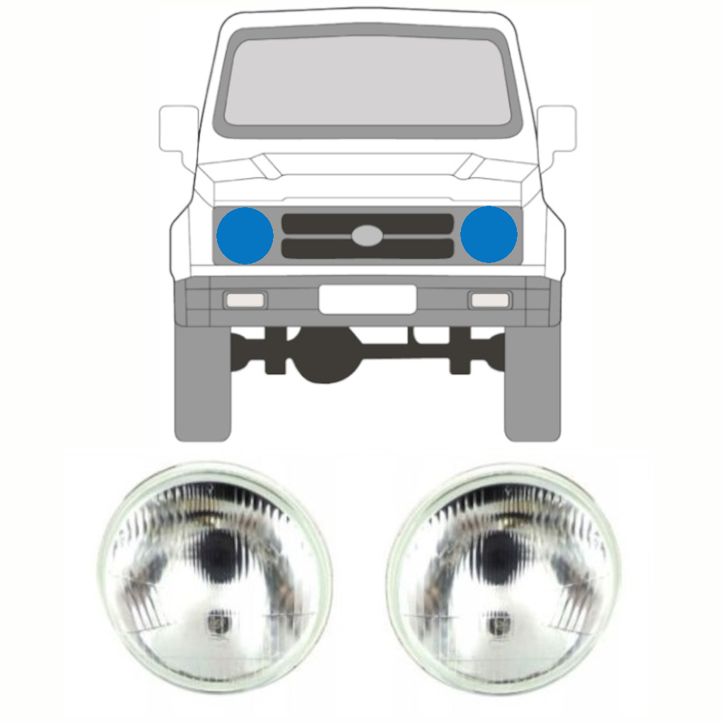 Faro per Suzuki Samurai 1986-1995 /  12651