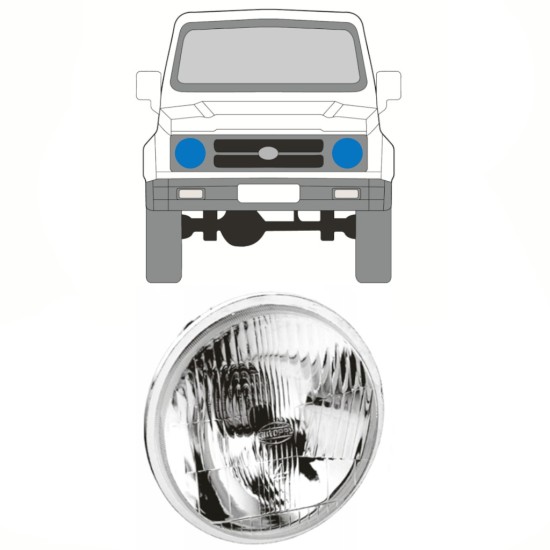 Faro per Suzuki Samurai 1981- / Sinistra = Destra (simmetrico) 15858