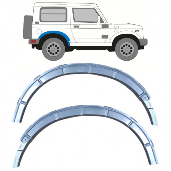 Pannello di riparazione attacco parafango posteriore per Suzuki Samurai 1981- / Set 11833