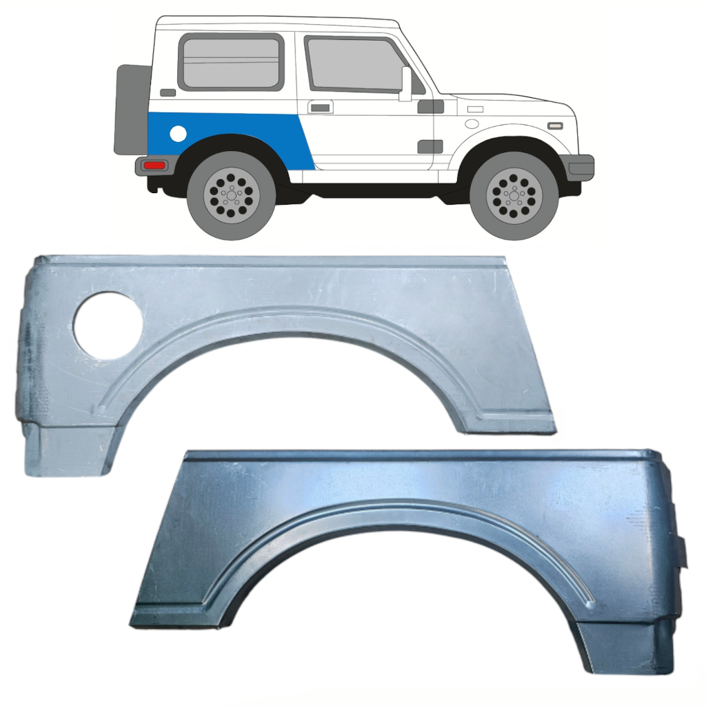 Pannello Di Riparazione Parafango Posteriore Per Suzuki Samurai 1981-2004 / Sinistra+Destra / Set 10816