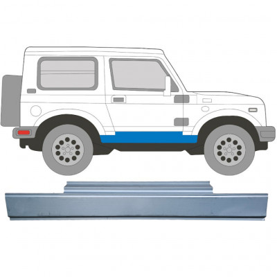 Pannello di riparazione sottoporta lamiera per Suzuki Samurai 1981-1998 / Sinistra = Destra (simmetrico) 5050