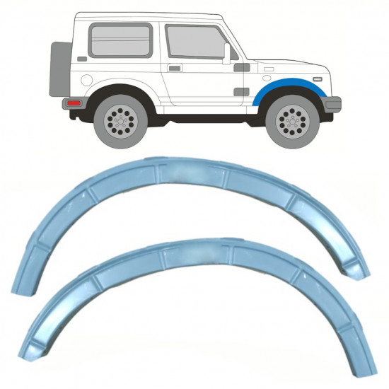 Pannello di riparazione attacco parafango anteriore per Suzuki Samurai 1981- / Sinistra+Destra / Set 10370