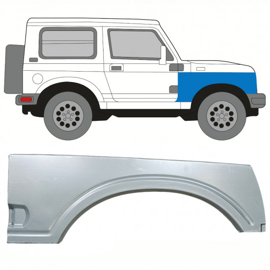 Pannello di riparazione parafango anteriore per Suzuki Samurai 1981-2004 / Destra 8237