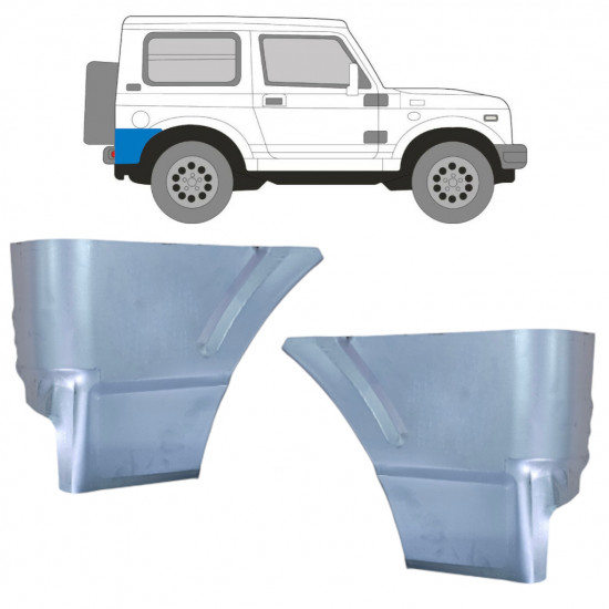 Lamiera di riparazione dell'angolo posteriore per Suzuki Samurai 1981-2004  / Set 10614