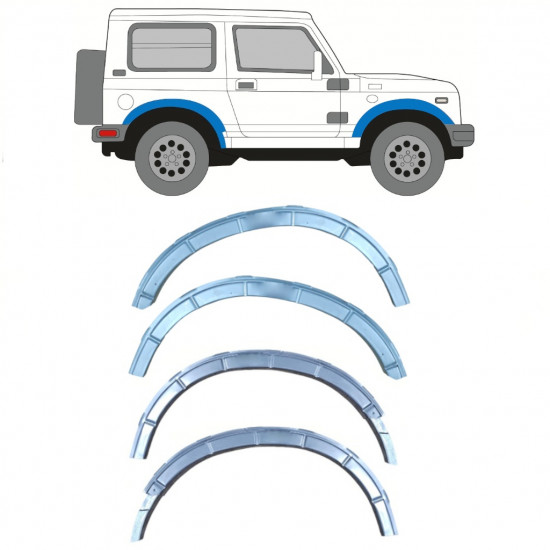 Pannello di riparazione parafango anteriore e posteriore per Suzuki Samurai 1981- / Set 11835