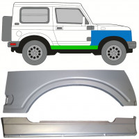 Lamiera di riparazione sottoporta completo e parafango anteriore per Suzuki Samurai 1981-1998 / Destra / Set 10034