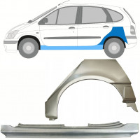 Pannello di riparazione sottoporta e parafango posteriore per Renault Scenic 1995-2003 / Sinistra / Set 10100