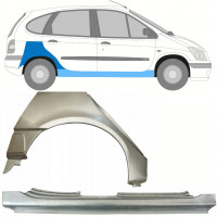 Pannello di riparazione sottoporta e parafango posteriore per Renault Scenic 1995-2003 / Destra / Set 10099