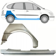 Pannello di riparazione sottoporta e parafango posteriore per Renault Megane I Scenic 1995-2003 / Destra / Set 10099