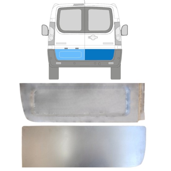 Pannello di riparazione porta posteriore esterno per Fiat Scudo 2007-2016 / Sinistra+Destra / Set 15108