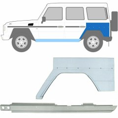 Pannello di riparazione sottoporta e parafango posteriore per Mercedes G-Class W460 W461 W463 1979-2017 / Sinistra / Set 10006