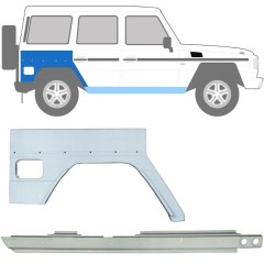 Pannello di riparazione sottoporta e parafango posteriore per Mercedes G-Class W460 W461 W463 1979- / Destra / Set 10009