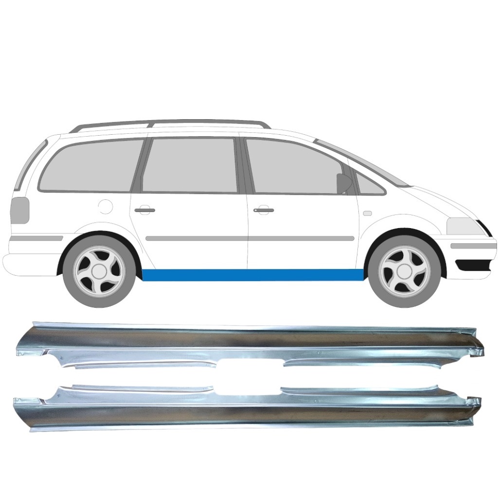 Sottoporta Lamiera Completo Per Vw Sharan Ford Galaxy 1995-2010 / Sinistra+Destra / Set 9249