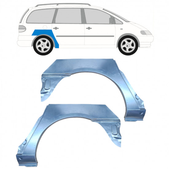 Pannello di riparazione parafango posteriore per Volkswagen Sharan 2000-2010 / Sinistra+Destra / Set 9219