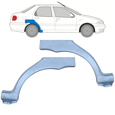 Pannello di riparazione parafango posteriore per Fiat Siena 1997-2001 / Sinistra+Destra / Set 9939