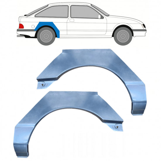 Pannello di riparazione parafango posteriore per Ford Sierra 1982-1993 / Sinistra+Destra / Set 9721