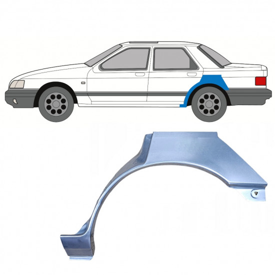 Pannello di riparazione parafango posteriore per Ford Sierra 1982-1993 / Sinistra 7389