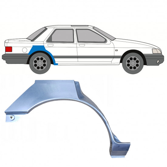 Pannello di riparazione parafango posteriore per Ford Sierra 1982-1993 / Destra 7388