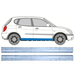 Pannello di riparazione sottoporta lamiera per Daihatsu Sirion 1998-2005 / Sinistra+Destra / Set 12456