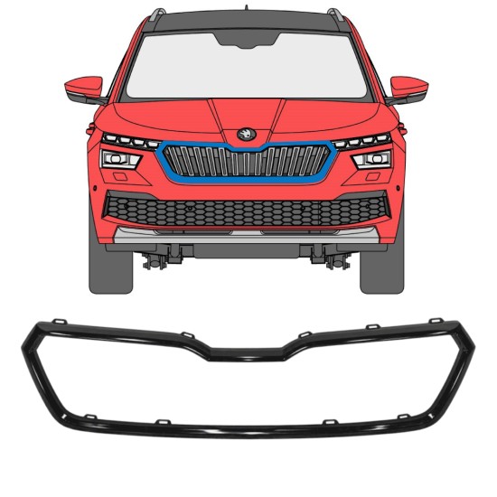 Cadre de calandre per Skoda Kamiq 2019-2023 17227