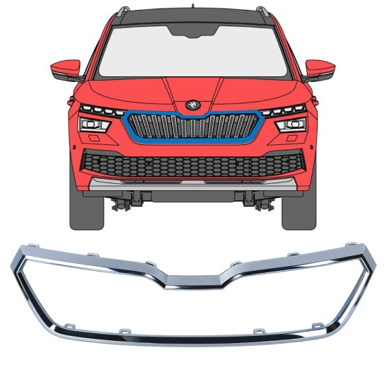 Cadre de calandre per Skoda Kamiq 2019-2023 17226