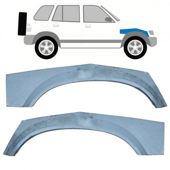 Pannello di riparazione parte superiore del parafango anteriore per Kia Sportage 1994-2002 / Sinistra+Destra / Set 9979