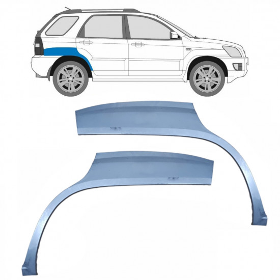 Pannello di riparazione parafango posteriore per Kia Sportage 2004-2010 / Sinistra+Destra / Set 9225