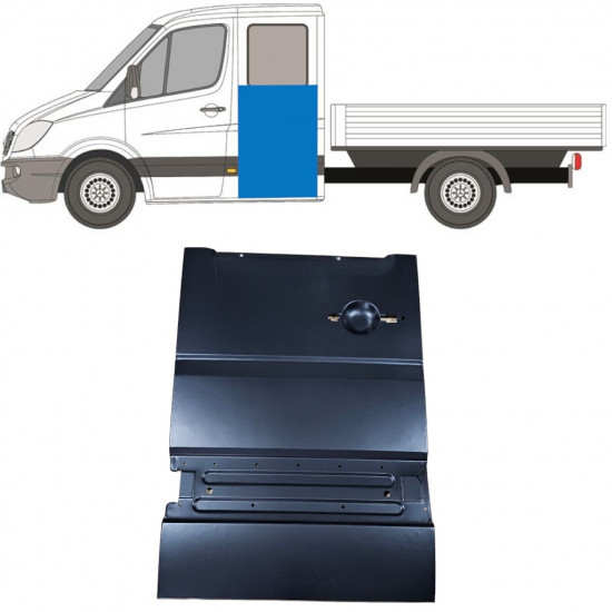 Pannello di riparazione porta posteriore per Mercedes Sprinter 2006- Doppia cabina / Sinistra 11621