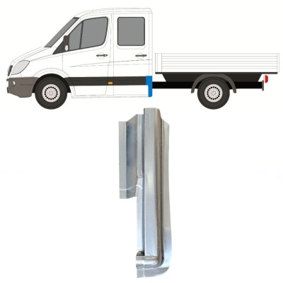 Lamiera di riparazione dell'angolo posteriore per Mercedes Sprinter 2006-2018 / Destra / Doppia cabina 14978