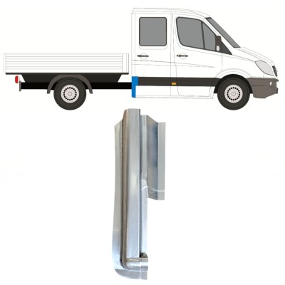 Lamiera di riparazione dell'angolo posteriore per Mercedes Sprinter 2006-2018 / Destra / Doppia cabina 14977