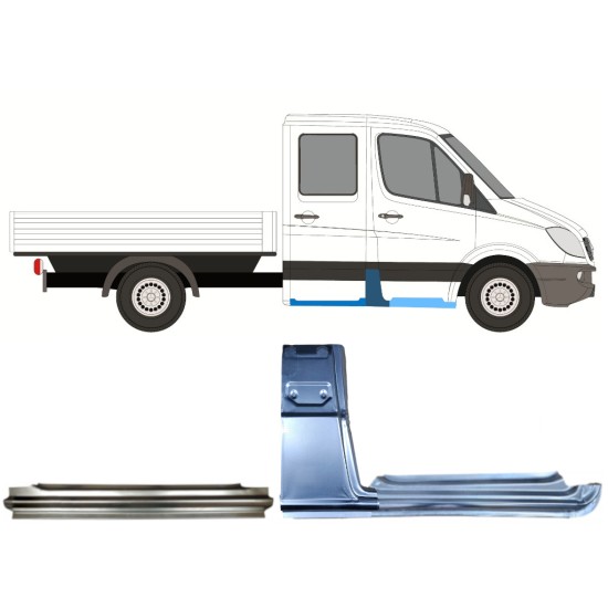Set di pannelli di riparazione per Mercedes Sprinter 2006-2018 / Destra / Doppia cabina / 14780 Set di pannelli di riparazione per Mercedes Sprinter 2006-2018 / Destra / Doppia cabina / 14780