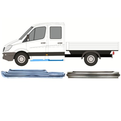 Set di pannelli di riparazione per Mercedes Sprinter 2006-2018 / Sinistra / Doppia cabina / 14779