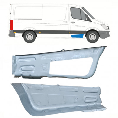 Pannello di riparazione gradino anteriore per Mercedes Sprinter 2006 - / Sinistra+Destra / Set 10208