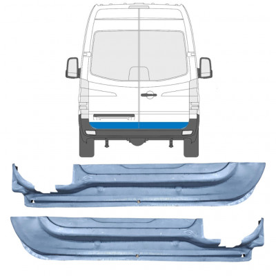 Pannello di riparazione porta posteriore per Mercedes Sprinter 2006- / Sinistra+Destra / Set 9555