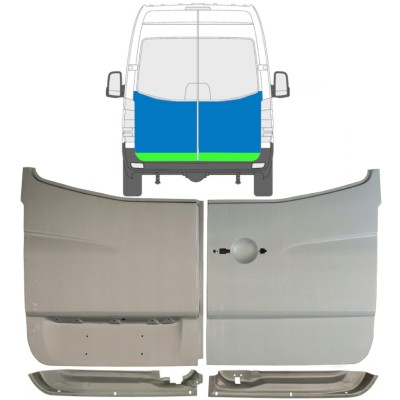 Pannello di riparazione porta posteriore per Mercedes Sprinter 2006-2018 / Set 10517