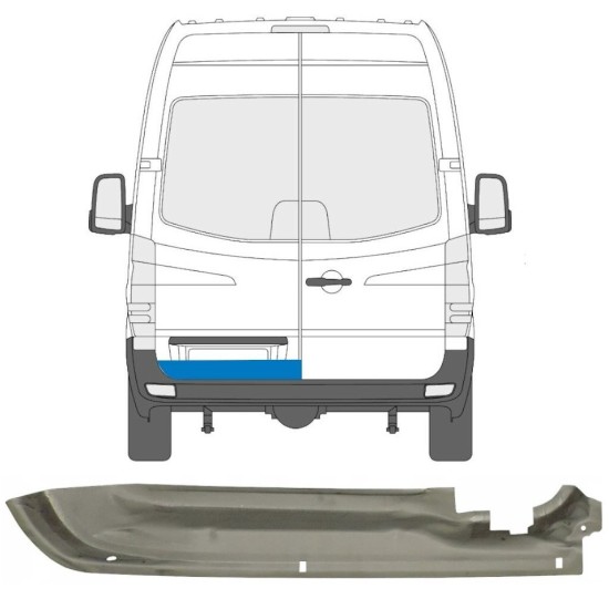 Pannello di riparazione porta posteriore per Volkswagen Crafter 2005-2017 / Sinistra 13438