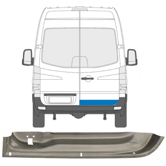 Pannello di riparazione porta posteriore per Mercedes Sprinter 2006-2018 / Destra 5681