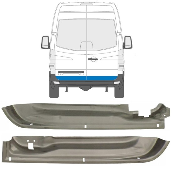 Pannello di riparazione porta posteriore per Volkswagen Crafter 2005-2017 / Sinistra+Destra / Set 14023