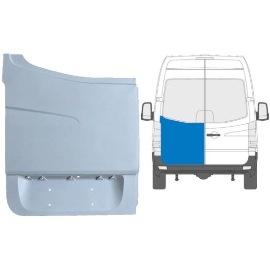 Pannello di riparazione porta posteriore alta per Mercedes Sprinter 2006-2018 / Sinistra 6054