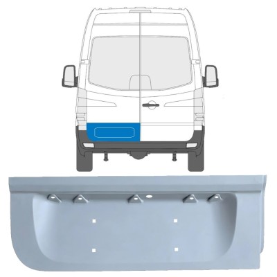 Pannello di riparazione porta posteriore bassa per Mercedes Sprinter 2006-2018 / Sinistra 17168