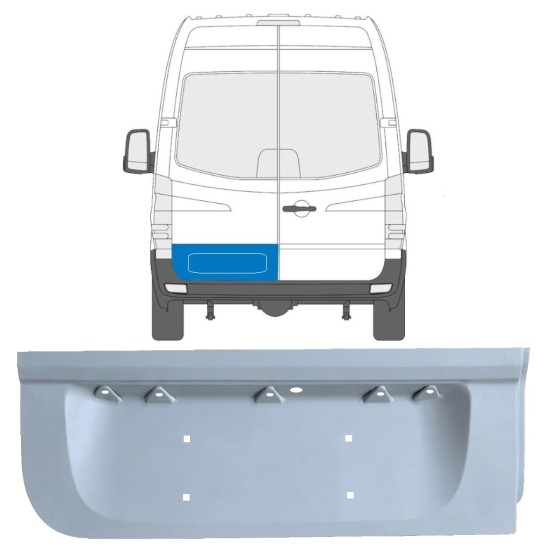 Pannello di riparazione porta posteriore bassa per Volkswagen Crafter 2005-2017 / Sinistra 17172